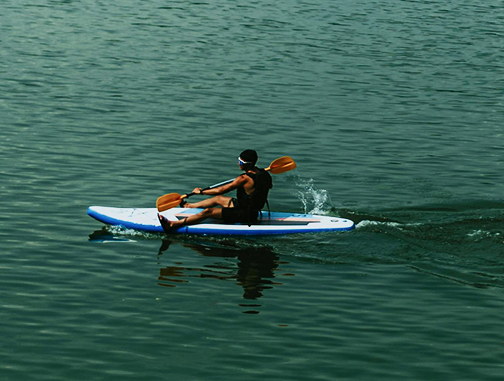 a man in a kayak