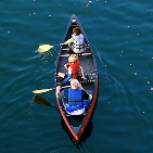 people in a canoe